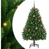 Dirbtinė Kalėdų eglutė su 150 LED Žalia 150 cm PVC ir metalas