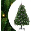 Dirbtinė Kalėdų eglutė su 150 LED Žalia 150 cm PVC ir metalas
