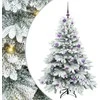 Dirbtinė Kalėdų eglutė su 150 LED Balta 150 cm PE ir PVC