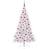 Dirbtinė Kalėdų eglutė su 300 LED Balta 180 cm PVC ir Plienas