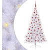 Dirbtinė Kalėdų eglutė su 300 LED Balta 180 cm PVC ir Plienas