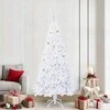 Dirbtinė Kalėdų eglutė su 300 LED Balta 210 cm PVC ir Plienas