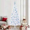 Dirbtinė Kalėdų eglutė su 300 LED Balta 210 cm PVC ir Plienas