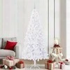 Dirbtinė Kalėdų eglutė su 300 LED Balta 210 cm PVC ir Plienas