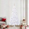 Dirbtinė Kalėdų eglutė su 300 LED Balta 210 cm PVC ir Plienas