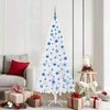 Dirbtinė Kalėdų eglutė su 300 LED Balta 180 cm PVC ir Plienas