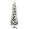 Dirbtinė Kalėdų eglutė Balta 240 cm PVC ir Metalas ir Plastikas