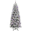 Dirbtinė Kalėdų eglutė su 300 LED s stovu Balta 210 cm
