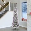 Dirbtinė Kalėdų eglutė Balta 240 cm PVC ir Metalas ir Plastikas