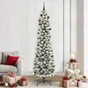 Dirbtinė Kalėdų eglutė Balta 240 cm PVC ir Metalas ir Plastikas