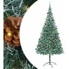 Dirbtinė Kalėdų eglutė su 300 LED Žalia 210 cm PVC ir plienas