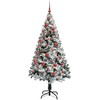 Dirbtinė Kalėdų eglutė Balta 150 cm PVC ir Plienas ir Plastikas