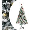 Dirbtinė Kalėdų eglutė Balta 150 cm PVC ir Plienas ir Plastikas