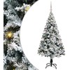 Dirbtinė Kalėdų eglutė Balta 150 cm PVC ir Plienas ir Plastikas