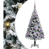 Dirbtinė Kalėdų eglutė Balta 150 cm PVC ir Plienas ir Plastikas