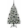 Dirbtinė Kalėdų eglutė Žalia ir balta 120 cm PVC ir metalas