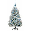Dirbtinė Kalėdų eglutė Žalia ir balta 120 cm PVC ir metalas
