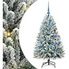 Dirbtinė Kalėdų eglutė Žalia ir balta 120 cm PVC ir metalas