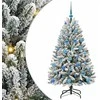 Dirbtinė Kalėdų eglutė Žalia ir balta 150 cm PVC ir metalas