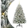 Dirbtinė Kalėdų eglutė Žalia ir balta 150 cm PVC ir metalas