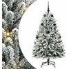 Dirbtinė Kalėdų eglutė Žalia ir balta 150 cm PVC ir metalas