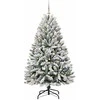 Dirbtinė Kalėdų eglutė Žalia ir balta 150 cm PVC ir metalas
