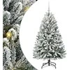 Dirbtinė Kalėdų eglutė Žalia ir balta 150 cm PVC ir metalas