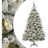 Dirbtinė Kalėdų eglutė Žalia ir balta 210 cm PVC ir metalas