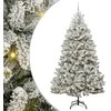 Dirbtinė Kalėdų eglutė Žalia ir balta 210 cm PVC ir metalas