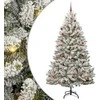 Dirbtinė Kalėdų eglutė Žalia ir balta 210 cm PVC ir metalas