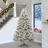 Dirbtinė Kalėdų eglutė Žalia ir balta 240 cm PVC ir metalas
