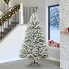 Dirbtinė Kalėdų eglutė Žalia ir balta 240 cm PVC ir metalas