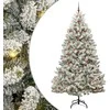 Dirbtinė Kalėdų eglutė Žalia ir balta 240 cm PVC ir metalas