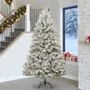 Dirbtinė Kalėdų eglutė Žalia ir balta 270 cm PVC ir metalas