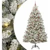 Dirbtinė Kalėdų eglutė Žalia ir balta 270 cm PVC ir metalas