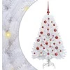 Dirbtinė Sulankstoma Kalėdų Eglutė Balta 120 cm PVC ir plienas