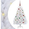 Dirbtinė Sulankstoma Kalėdų Eglutė Balta 120 cm PVC ir plienas