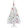Dirbtinė Sulankstoma Kalėdų Eglutė Balta 120 cm PVC ir plienas