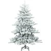Dirbtinė Sulankstoma Kalėdų Eglutė Balta 150 cm PVC ir Plienas