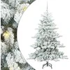 Dirbtinė Sulankstoma Kalėdų Eglutė Balta 150 cm PVC ir Plienas