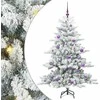 Dirbtinė Sulankstoma Kalėdų Eglutė Balta 150 cm PVC ir Plienas