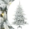 Dirbtinė Sulankstoma Kalėdų Eglutė Balta 150 cm PVC ir Plienas