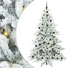 Dirbtinė Sulankstoma Kalėdų Eglutė Balta 210 cm PVC ir Plienas