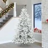 Dirbtinė Sulankstoma Kalėdų Eglutė Balta 240 cm PVC ir Plienas