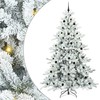 Dirbtinė Sulankstoma Kalėdų Eglutė Balta 240 cm PVC ir Plienas