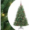 Dirbtinė Sulankstoma Kalėdų Eglutė Žalia 150 cm PVC ir metalas