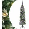 Dirbtinis lieknas Kalėdų medis su 150 LED Žalia ir balta 150 cm