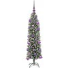 Dirbtinis lieknas Kalėdų medis su 150 LED Žalia ir balta 120 cm