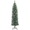 Dirbtinis lieknas Kalėdų medis Žalia ir balta 120 cm
