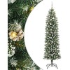 Dirbtinis lieknas Kalėdų medis su 300 LED Žalia ir balta 240 cm
